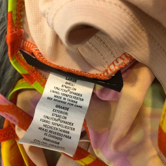 vintage groovy retro no boundaries peace love tankini top size large - Picture 3 of 4